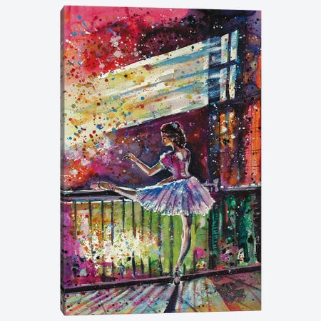 Ballerina Dancing Canvas Print #AKV3} by Anna Brigitta Kovacs Canvas Wall Art