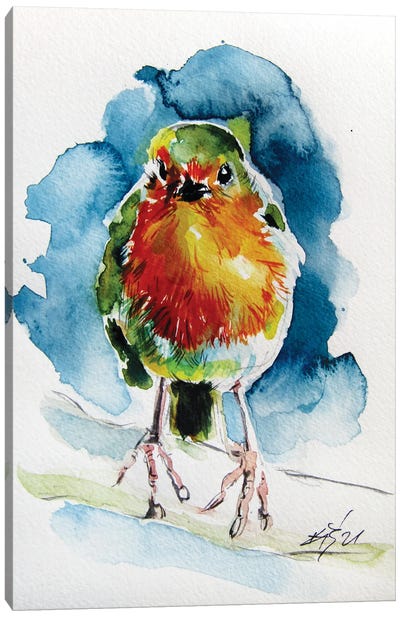 Nice Robin Canvas Art Print - Robin Art