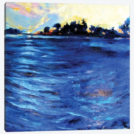 Sunrise At Water Canvas Print #AKV422} by Anna Brigitta Kovacs Canvas Wall Art