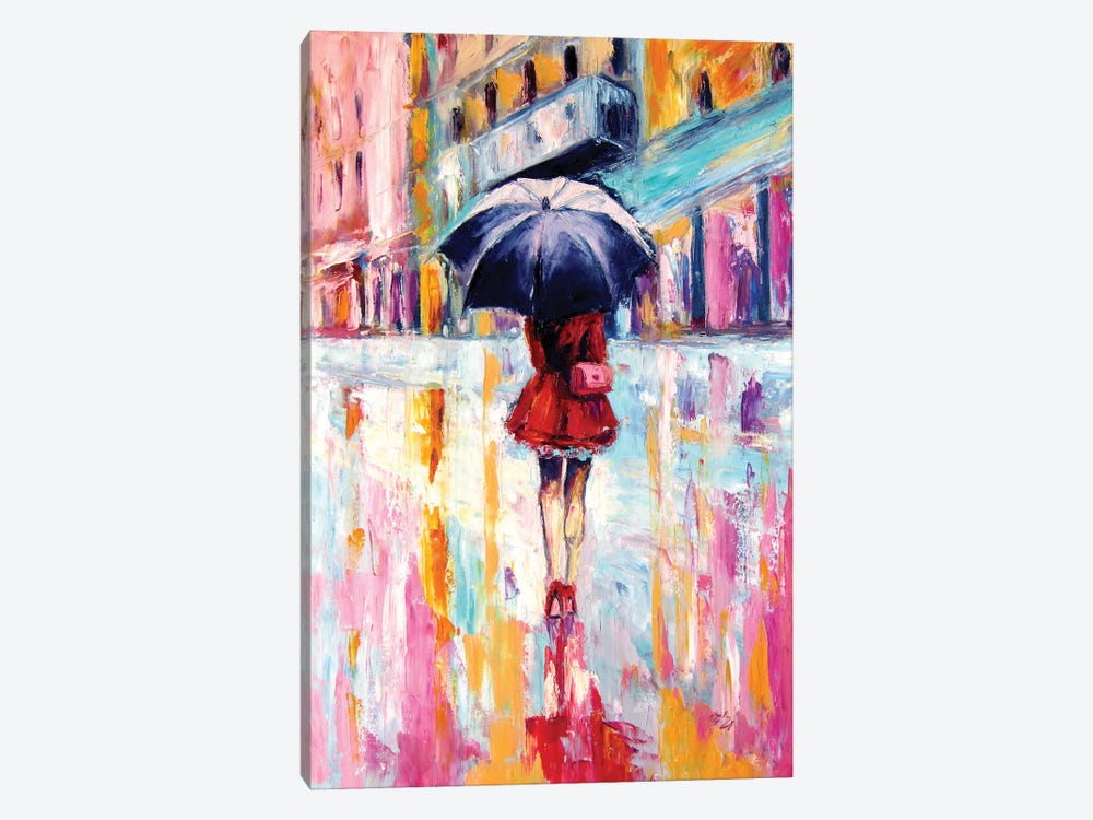 Rainy Day In The City II by Anna Brigitta Kovacs 1-piece Canvas Art