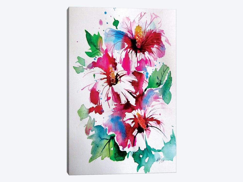 Three Florals by Anna Brigitta Kovacs 1-piece Art Print