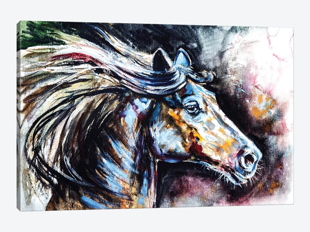 Horse Portrait II by Anna Brigitta Kovacs 1-piece Canvas Wall Art