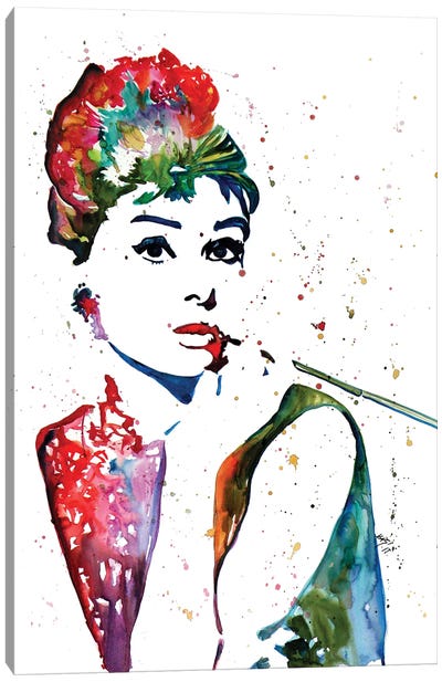 Audrey Canvas Art Print - Audrey Hepburn