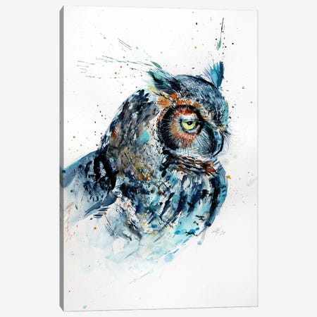 Great Horned Owl II Canvas Print #AKV447} by Anna Brigitta Kovacs Art Print