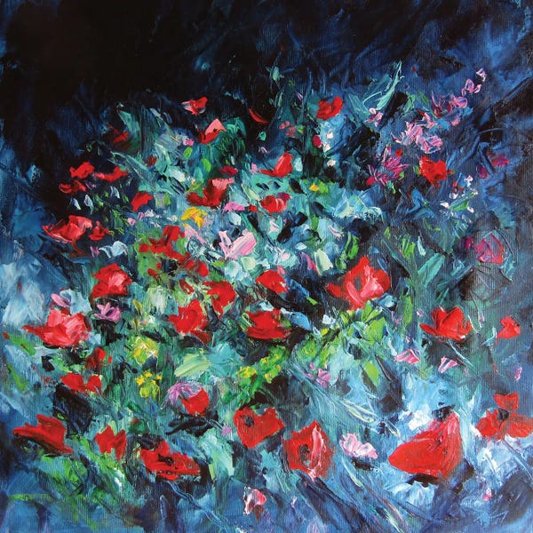 Anna Brigitta Kovacs: Poppies In The Garden by Anna Brigitta Kovacs