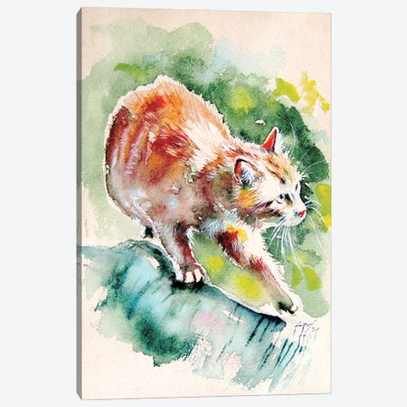Hunting Cat Canvas Print #AKV459} by Anna Brigitta Kovacs Canvas Print