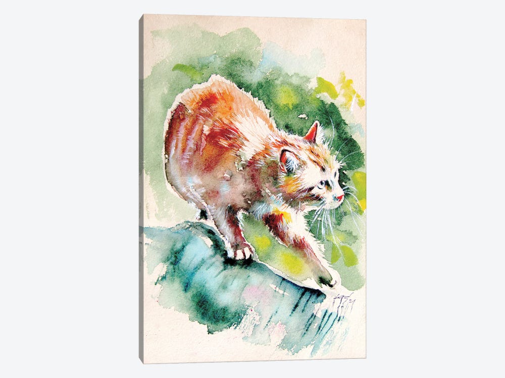 Hunting Cat by Anna Brigitta Kovacs 1-piece Canvas Art Print