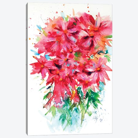 Flowers In The Garden III Canvas Print #AKV464} by Anna Brigitta Kovacs Art Print