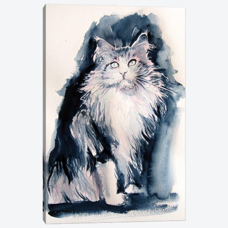 Sitting Cat Canvas Print #AKV467} by Anna Brigitta Kovacs Canvas Print