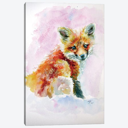 Red Fox Puppy Canvas Print #AKV470} by Anna Brigitta Kovacs Canvas Art Print