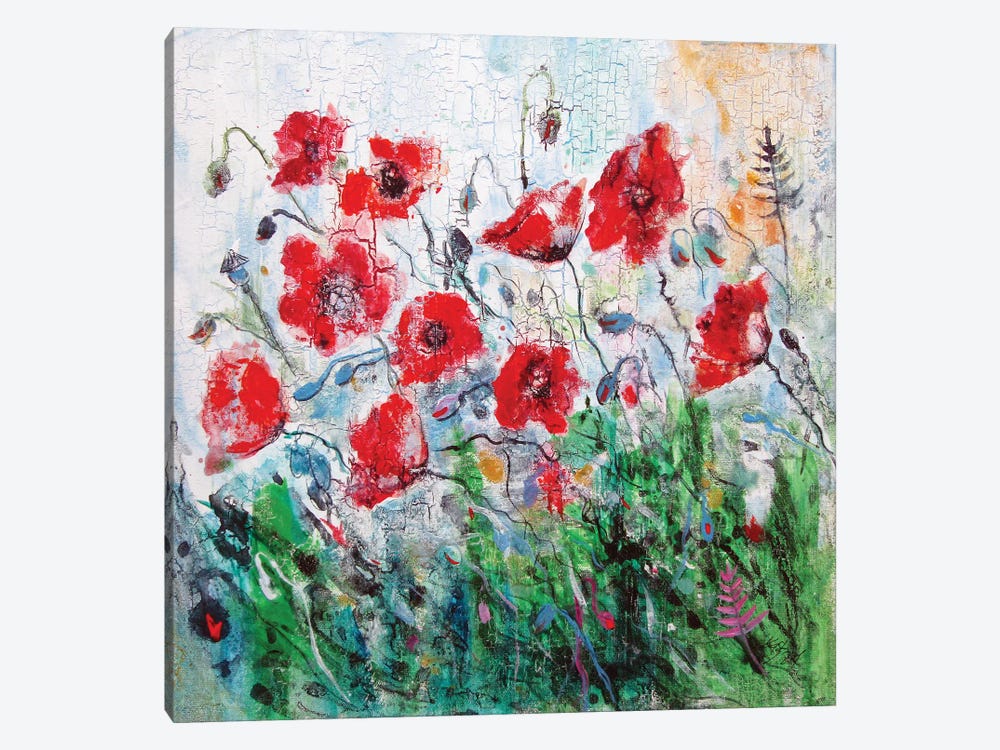 Poppies Field by Anna Brigitta Kovacs 1-piece Canvas Art Print