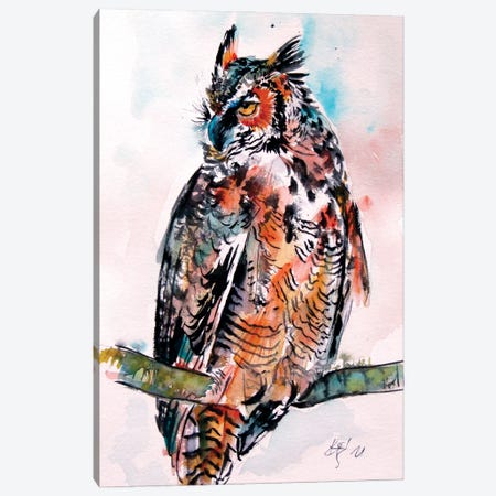 Great Horned Owl III Canvas Print #AKV493} by Anna Brigitta Kovacs Canvas Print