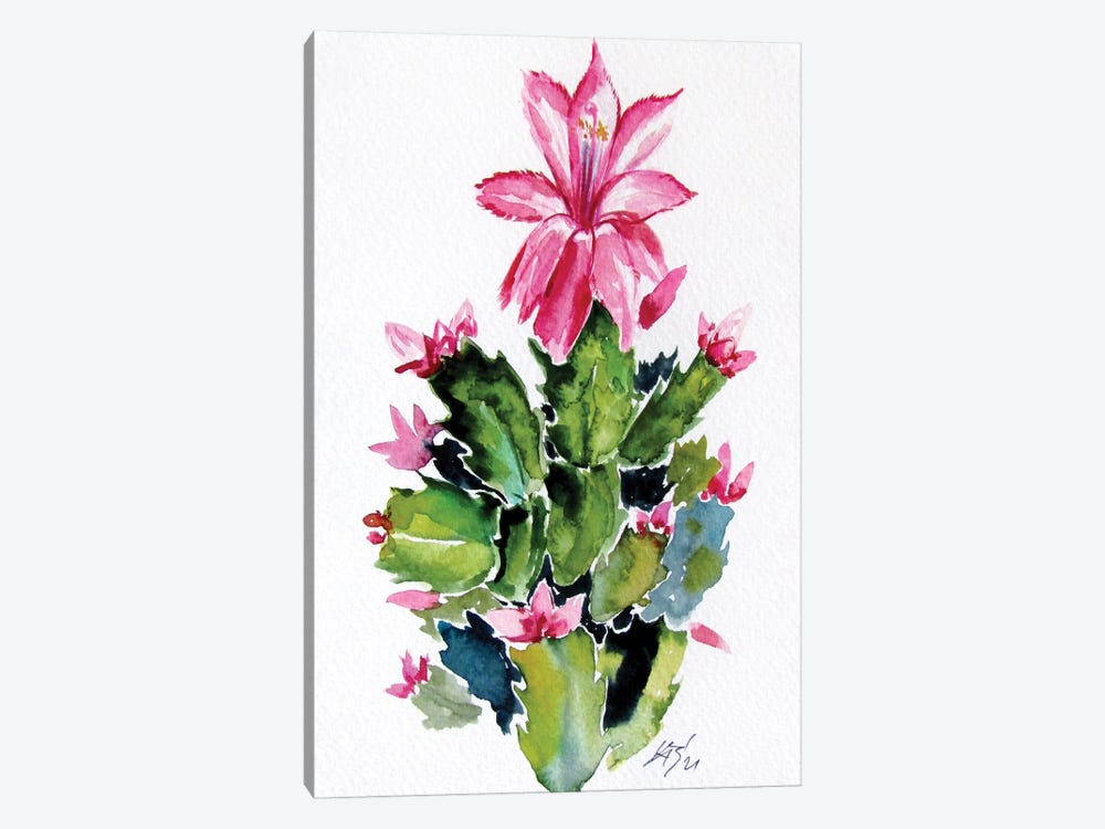 Christmas Cactus by Anna Brigitta Kovacs 1-piece Canvas Print