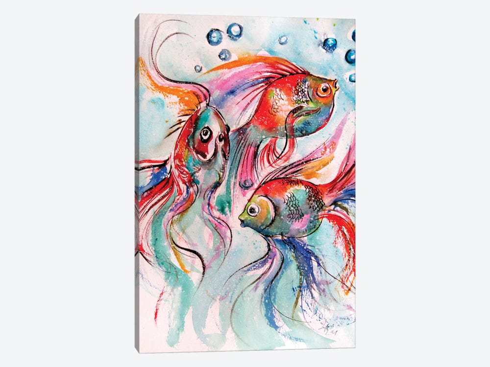 Colorful Fish II by Anna Brigitta Kovacs 1-piece Canvas Artwork