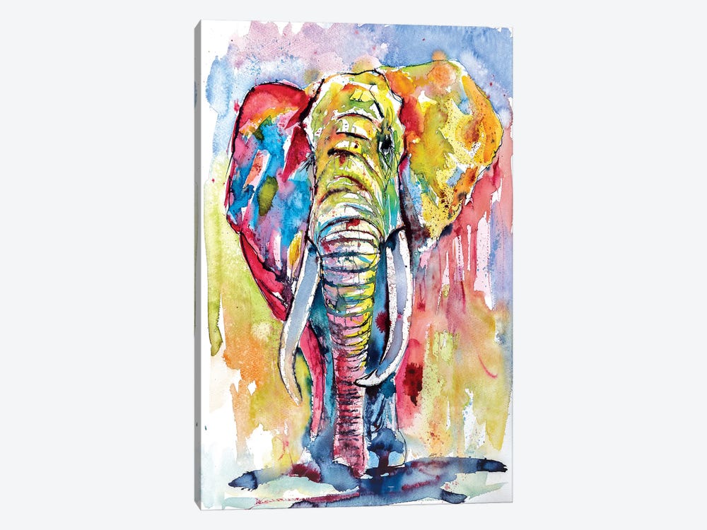 Majestic African Elephant by Anna Brigitta Kovacs 1-piece Canvas Art