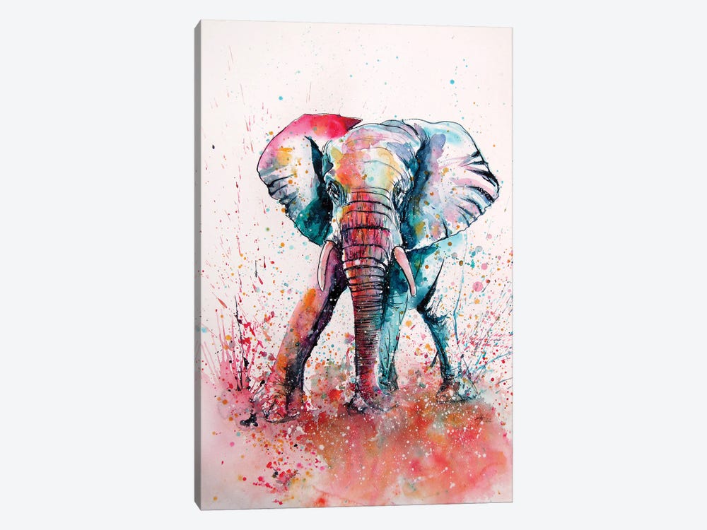 Playful Elephant II by Anna Brigitta Kovacs 1-piece Canvas Wall Art