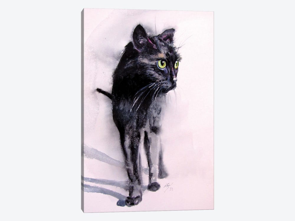 Black Cat by Anna Brigitta Kovacs 1-piece Canvas Artwork