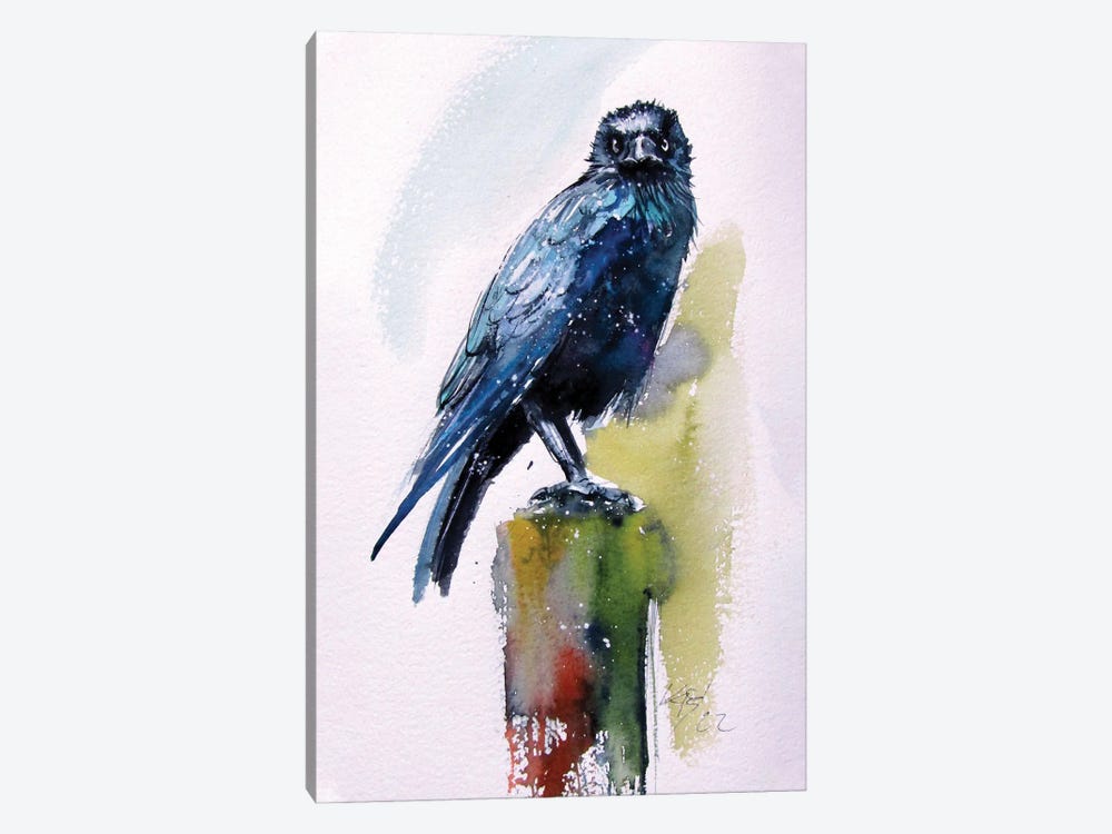 Crow by Anna Brigitta Kovacs 1-piece Canvas Art
