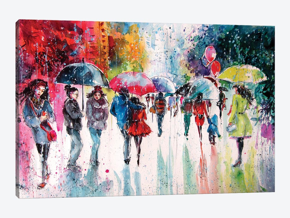 Umbrellas II by Anna Brigitta Kovacs 1-piece Art Print