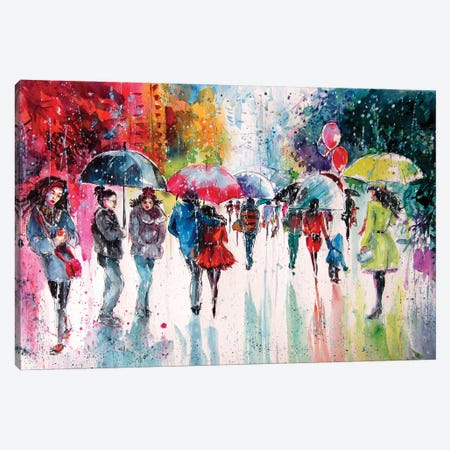 Umbrellas II Canvas Print #AKV534} by Anna Brigitta Kovacs Canvas Print