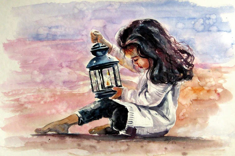 Girl With Lamp