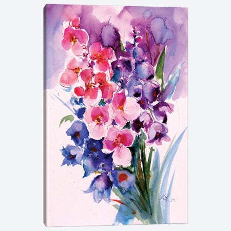 Some Wildflowers Canvas Print #AKV556} by Anna Brigitta Kovacs Canvas Print