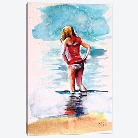 Girl In The Water Canvas Print #AKV558} by Anna Brigitta Kovacs Canvas Artwork