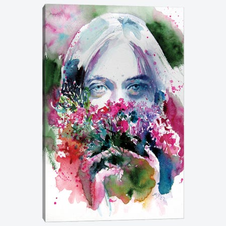 Beauty Girl With Flowers Canvas Print #AKV563} by Anna Brigitta Kovacs Canvas Print