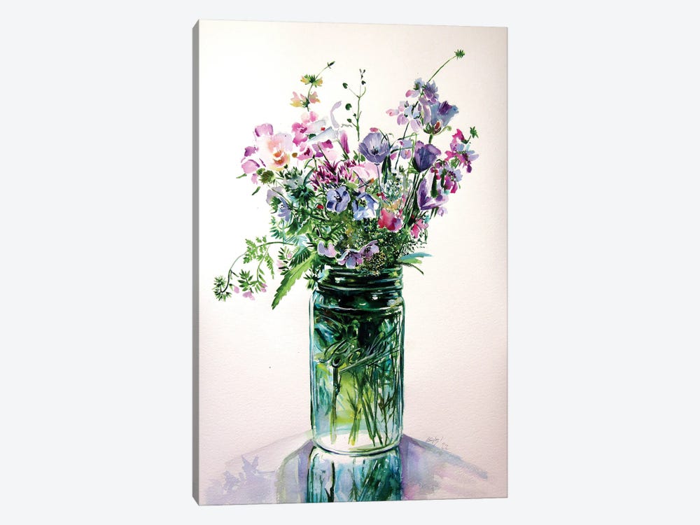 Bouquet Of Wildflowers by Anna Brigitta Kovacs 1-piece Canvas Artwork
