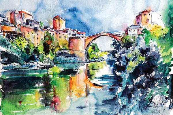 Villages & Towns: Mostar Bridge by Anna Brigitta Kovacs