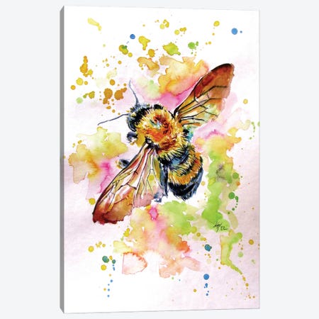 Flying Bee Canvas Print #AKV582} by Anna Brigitta Kovacs Canvas Art Print