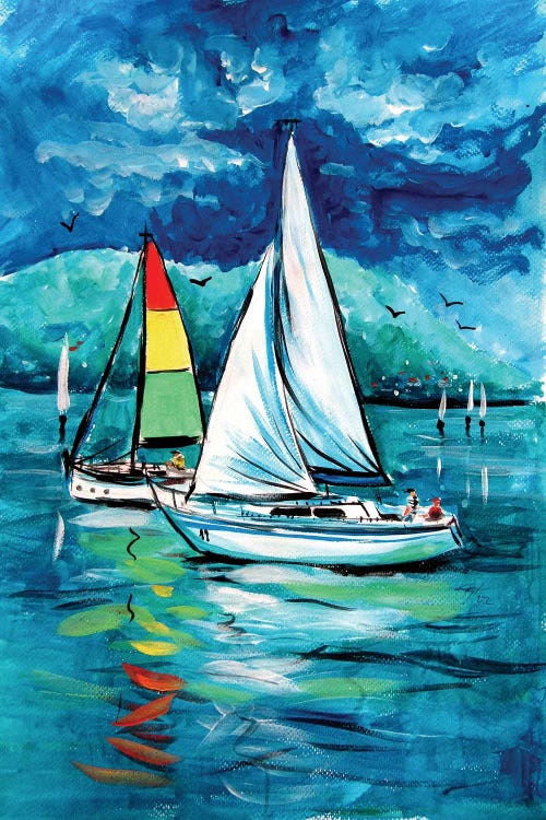 Sailboats In Balaton