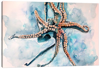 Octopus Canvas Art Print - Anna Brigitta Kovacs