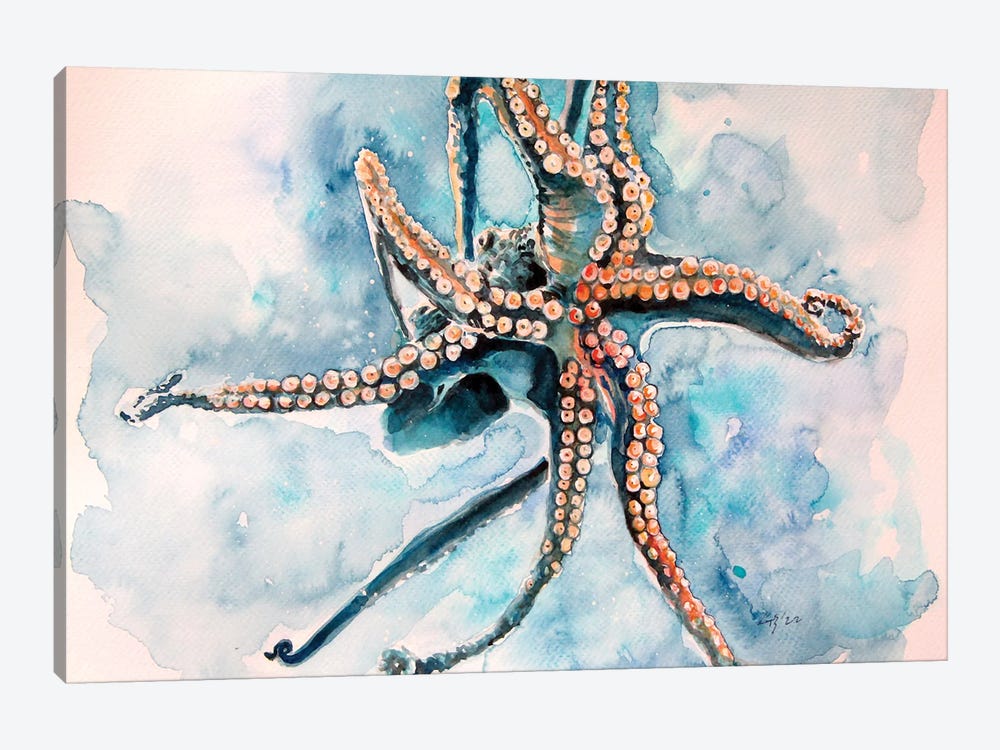 Octopus by Anna Brigitta Kovacs 1-piece Canvas Art