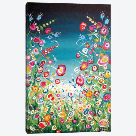 Meadow With Flowers Canvas Print #AKV599} by Anna Brigitta Kovacs Canvas Art