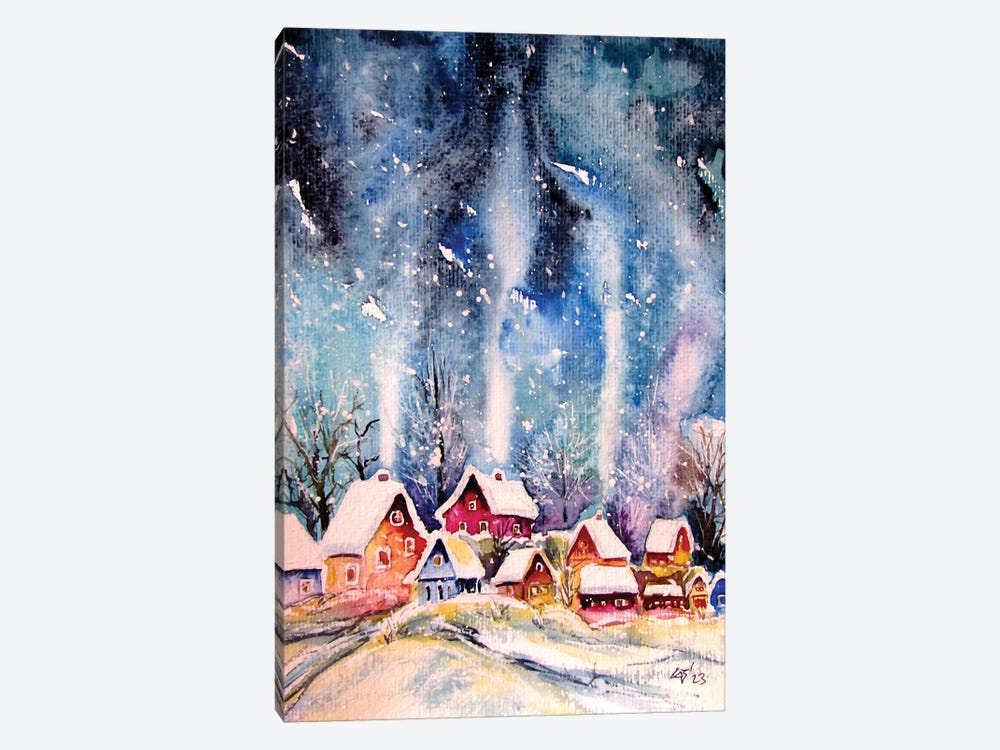 Frozen Village by Anna Brigitta Kovacs 1-piece Art Print