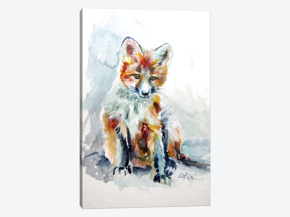 Red Fox Cub by Anna Brigitta Kovacs 1-piece Canvas Artwork