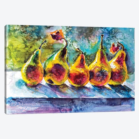 Pears Canvas Print #AKV62} by Anna Brigitta Kovacs Canvas Art