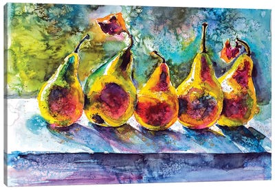 Pears Canvas Art Print - Anna Brigitta Kovacs