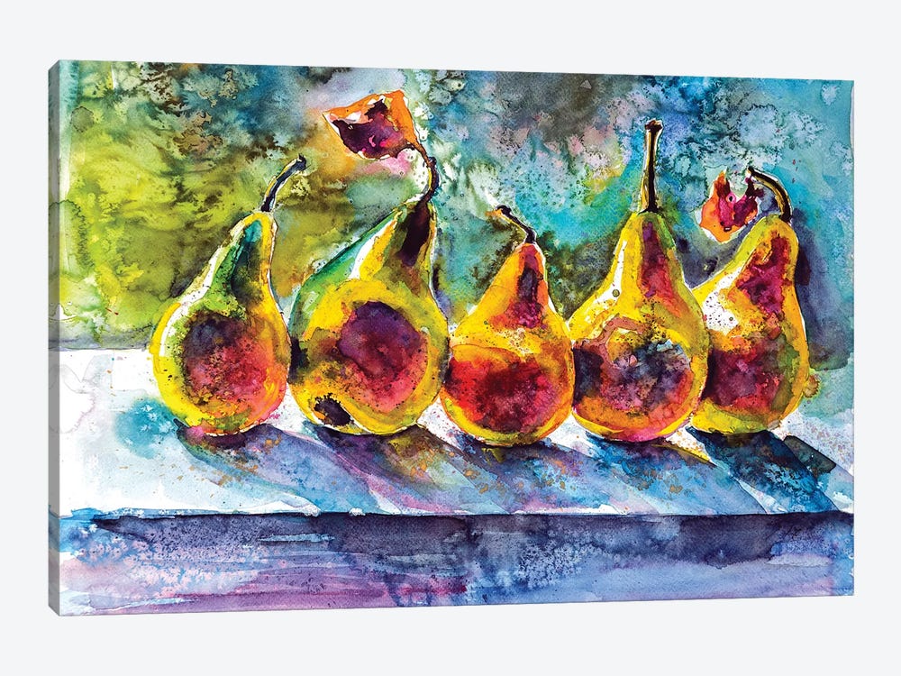 Pears by Anna Brigitta Kovacs 1-piece Canvas Wall Art