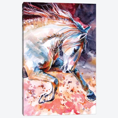 Running Horse Canvas Print #AKV631} by Anna Brigitta Kovacs Canvas Print