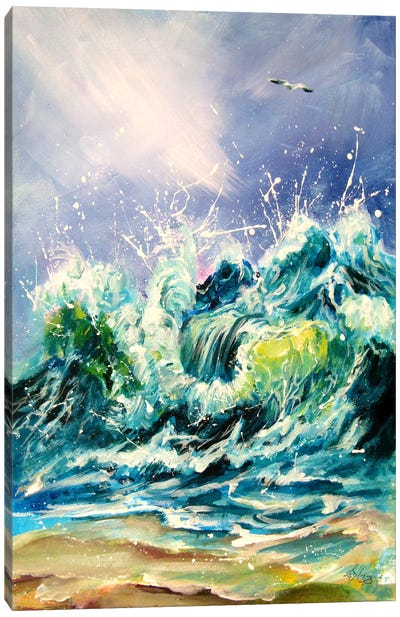 Waves II Canvas Art Print - Anna Brigitta Kovacs