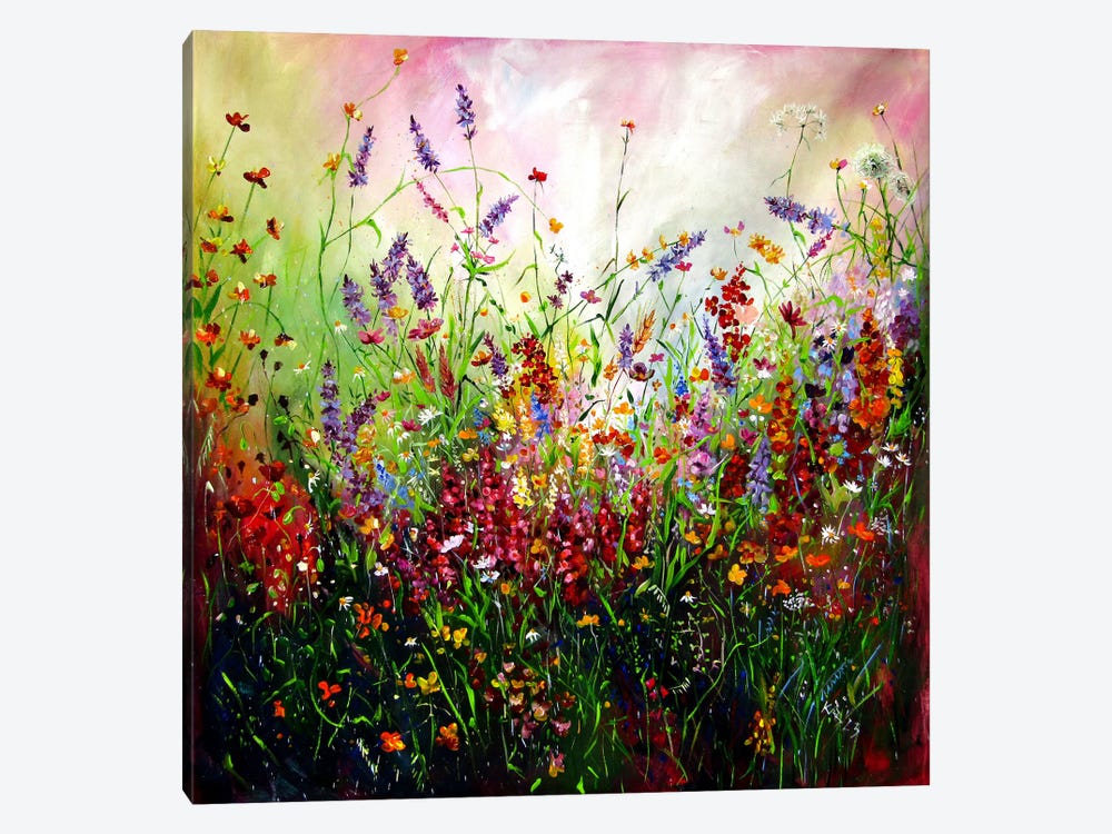 Happy Wildflowers Field by Anna Brigitta Kovacs 1-piece Canvas Print