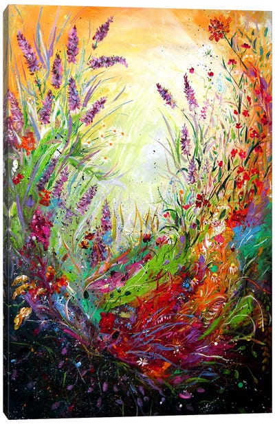 Happy Wildflowers Field II Canvas Art Print - Anna Brigitta Kovacs