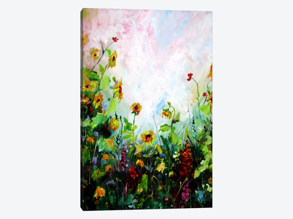 Little Summer With Sunflowers by Anna Brigitta Kovacs 1-piece Canvas Artwork