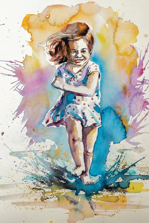 Playing Girl by Anna Brigitta Kovacs wall art