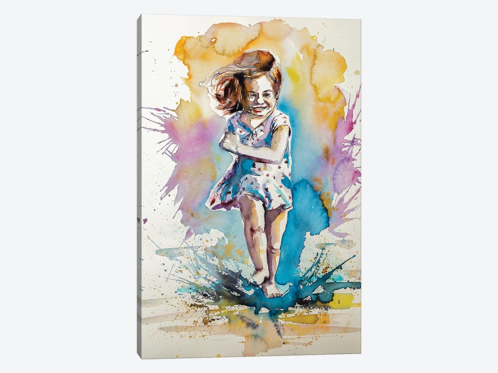 Playing Girl by Anna Brigitta Kovacs 1-piece Canvas Print