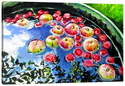 Autumn Mood With Apples Canvas Art Print - Anna Brigitta Kovacs