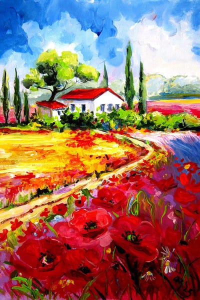 Cypress Trees: Summer Mood IV by Anna Brigitta Kovacs