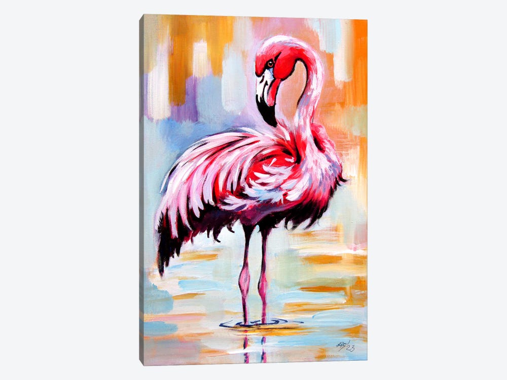 Flamingo by Anna Brigitta Kovacs 1-piece Canvas Print